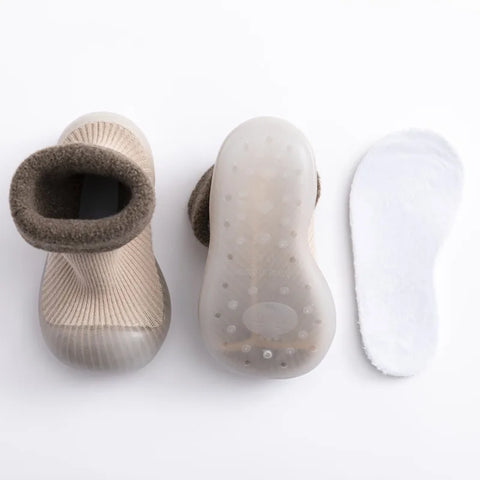 Winter Beige Sock Shoes - For Babies & Young Children Teeny Pandas