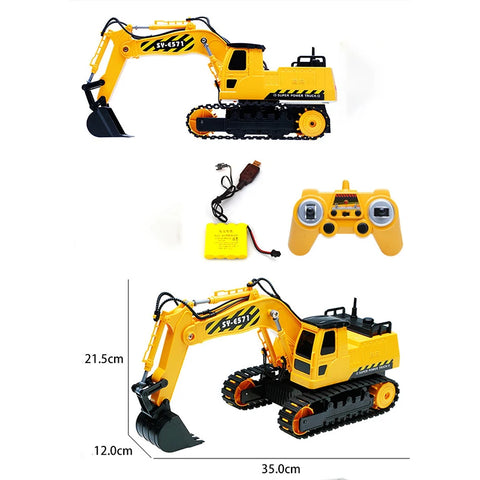 Remote Control Excavator Truck 1/26– Realistic RC Construction Vehicle Toy Teeny Pandas