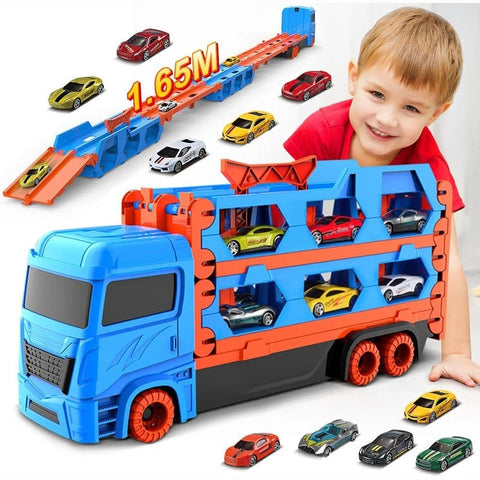 Ejection Race Track with Hauler Truck – Ultimate Adventure Toy for Kids Teeny Pandas