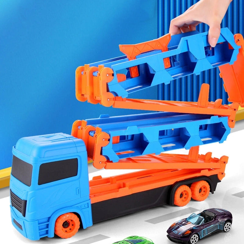 Ejection Race Track with Hauler Truck – Ultimate Adventure Toy for Kids Teeny Pandas