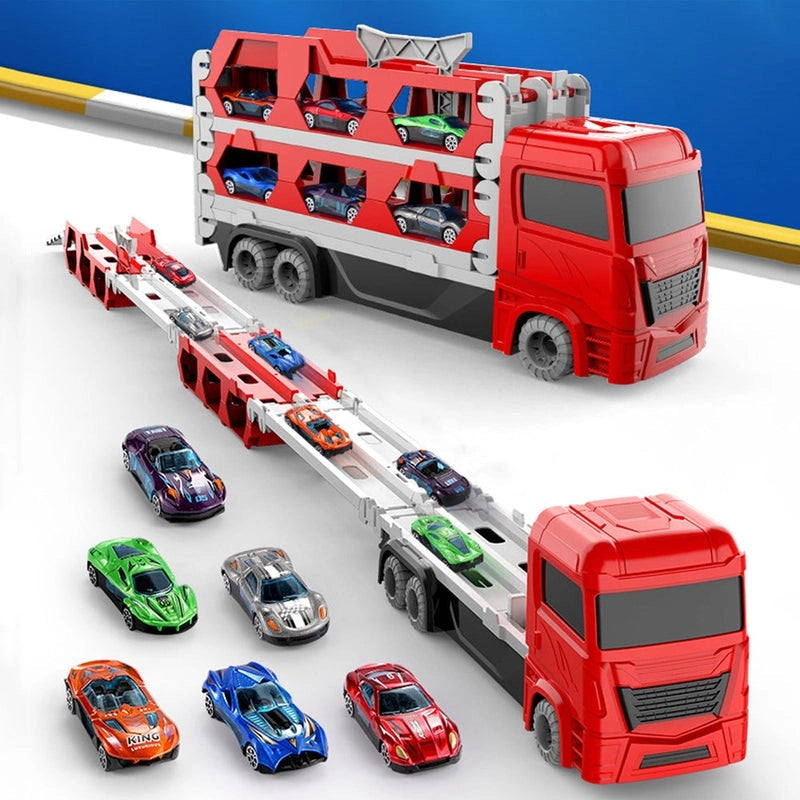 Ejection Race Track with Hauler Truck – Ultimate Adventure Toy for Kids Teeny Pandas