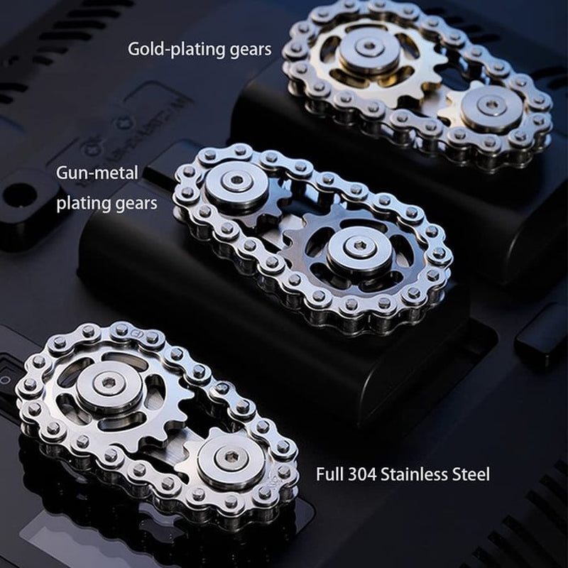 Sprockets Chain Fidget Spinner for Stress Relief and Focus Teeny Pandas