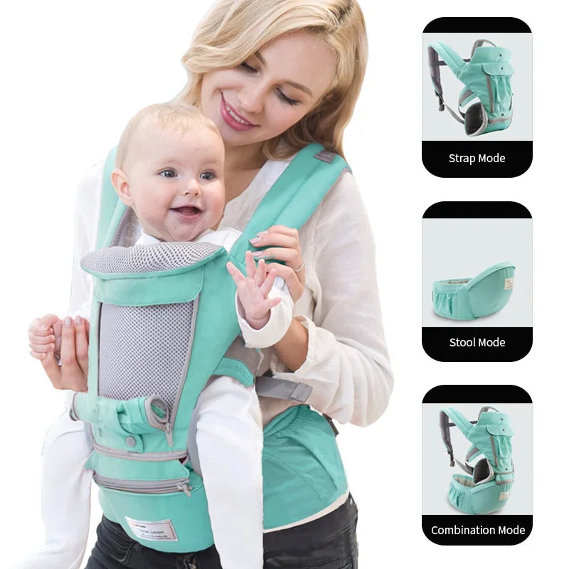 Ergonomic Baby Carrier Backpack – Safe, Hands-Free Comfort Teeny Pandas