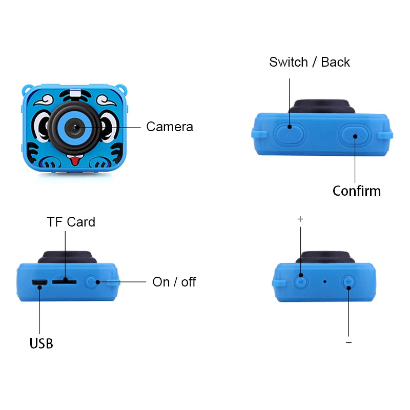 Mini Kids Sports Action Camera – Durable & Child Friendly! Teeny Pandas