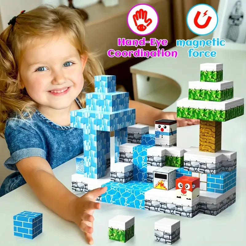 Frozen Kingdom Magnetic Building Blocks Set Teeny Pandas