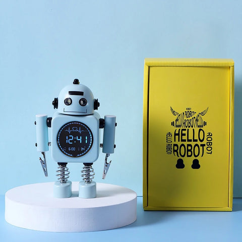 Robot Metal Creative Alarm Clock - Perfect for Kids Room!