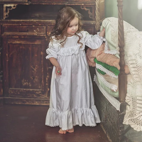 Cute Children's Lolita Princess Dress - Lace Ruffle Nightgown for Toddler & Kids