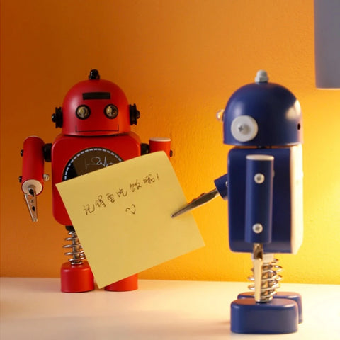 Robot Metal Creative Alarm Clock - Perfect for Kids Room!