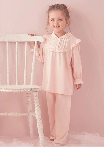 Girl’s Lolita Pink Pajama Set – Royal Style Sleepwear