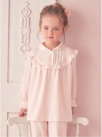 Girl’s Lolita Pink Pajama Set – Royal Style Sleepwear