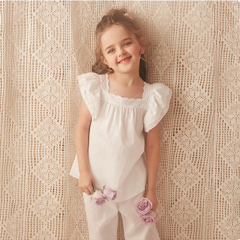 Princess Short Sleeve Sleepshirt Nightgown – Square Neck Summer Sleepwear