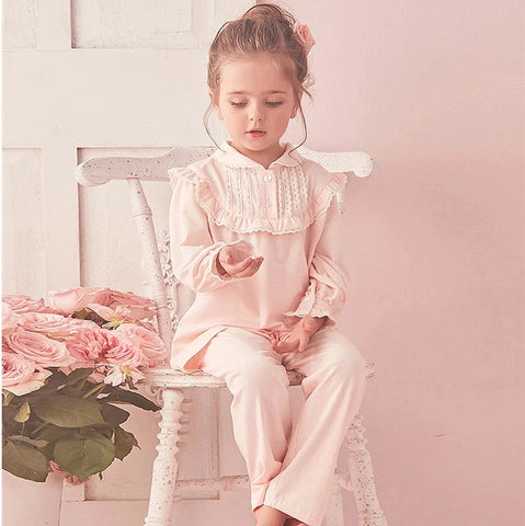 Girl’s Lolita Pink Pajama Set – Royal Style Sleepwear