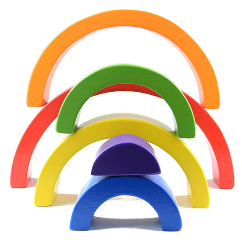 Silicone Rainbow Stacker Toy - Safe & Engaging for Kids Teeny Pandas