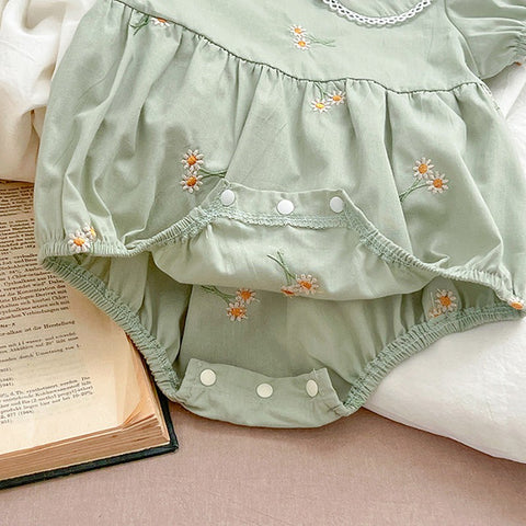 Baby Girl Romper and Party Dress with Embroidery - Summer Clothing for Young