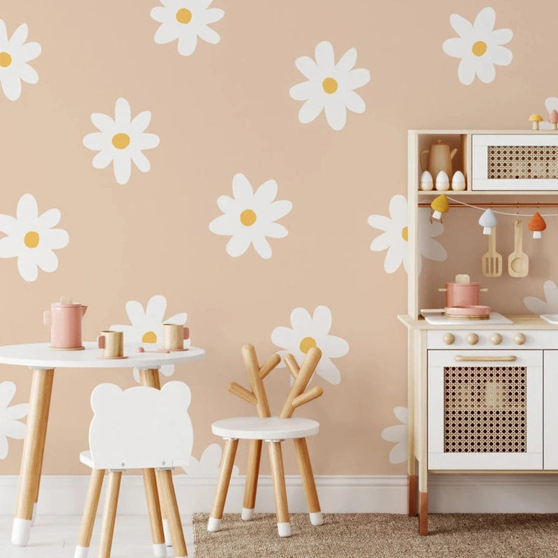 Daisy Flower Wall Decals – Elegant & Kid-Friendly Room Decor! Teeny Pandas