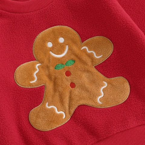 Newborn Christmas Tracksuit Set - Gingerbread Man Design