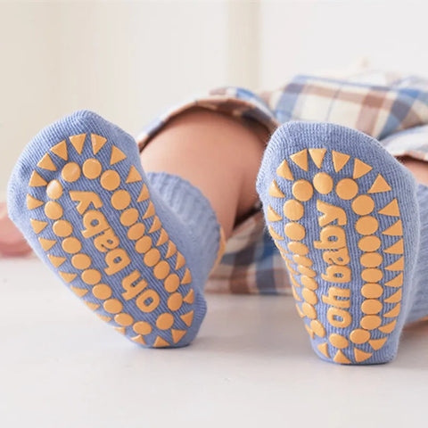 Three Pairs Baby Anti-Slip Socks for Boys and Girls