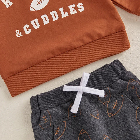 Toddler Baby Boy Rugby Tracksuit Set – Autumn Sweatshirt & Pants