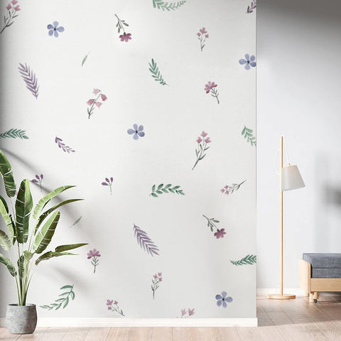 Floral Plants and Flowers Wall Decals – Boho Room Decor Teeny Pandas