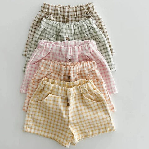 Summer Boys Casual Shorts – Comfortable Plaid Shorts for Toddlers and Kids