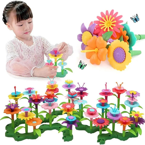 Garden Building Flower Toy Set – Spark Creativity & STEM Learning! Teeny Pandas