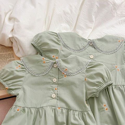 Baby Girl Romper and Party Dress with Embroidery - Summer Clothing for Young