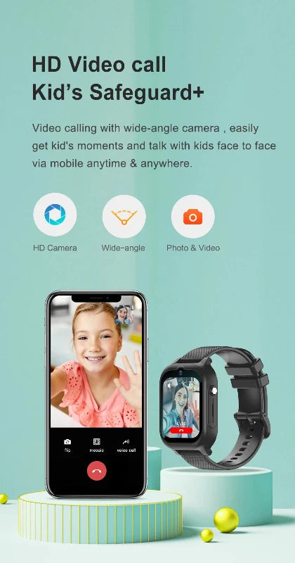 4G Kids Smartwatch with GPS Tracker & Video Call – Safe & Fun Connection for Kids! Teeny Pandas