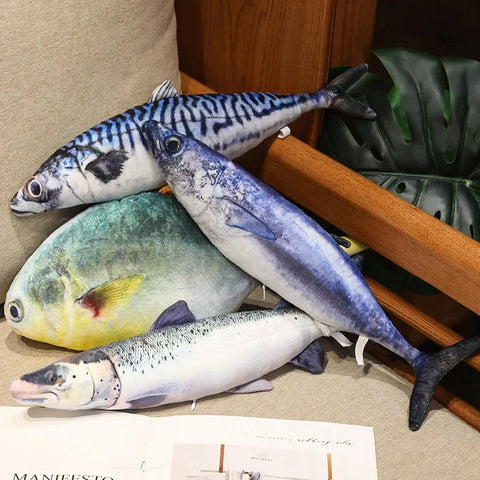 3D Simulation Fish Plush Toys – Creative Stuffed Fish Pillows