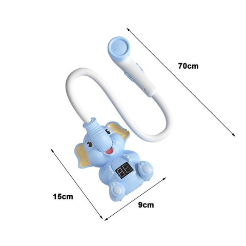 Electric Elephant Baby Shower Head Bath Toy with Temperature Display