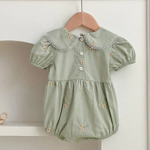 Baby Girl Romper and Party Dress with Embroidery - Summer Clothing for Young