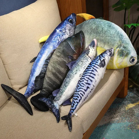 3D Simulation Fish Plush Toys – Creative Stuffed Fish Pillows