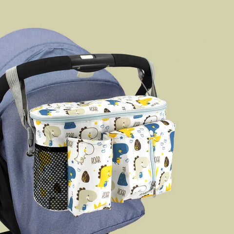 Colorful Universal Stroller Organizer - With Adjustable Straps! Teeny Pandas