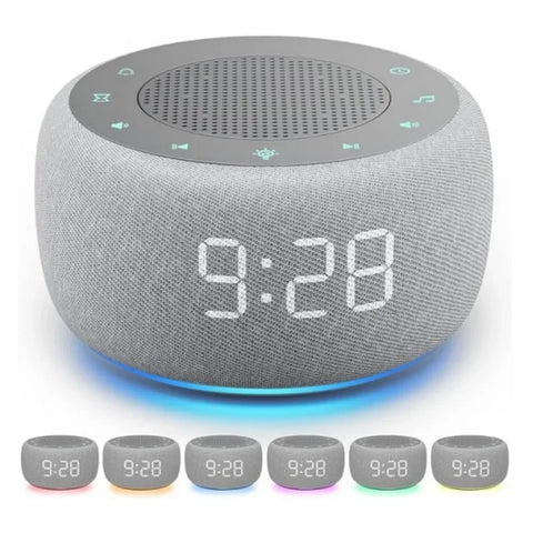 White Noise Machine with Alarm Clock – 18 Soothing Sounds and Night Light