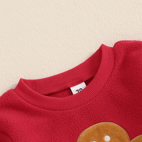 Newborn Christmas Tracksuit Set - Gingerbread Man Design