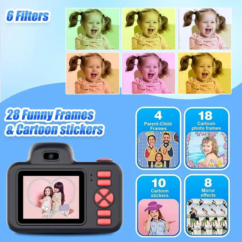 Kids Mini DSLR camera with Fun Filters & Easy Controls – Inspire Your Child’s Creativity! Teeny Pandas