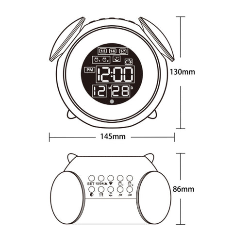 LED Digital Smart Alarm Clock - With Night Light & Voice Control