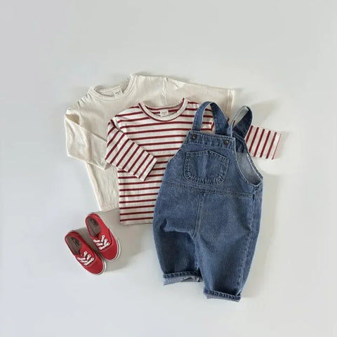 Denim Pocket Overalls for Boys & Girls – Casual and Versatile Baby Jean Pants