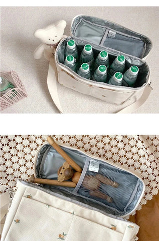 Insulated Baby Bottle Cooler & Organizer Bag - Keeps Bottles Fresh and Safe! Teeny Pandas