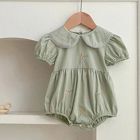 Baby Girl Romper and Party Dress with Embroidery - Summer Clothing for Young