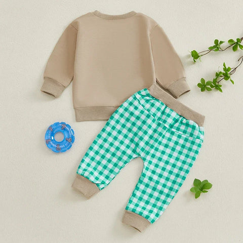 Autumn Baby Clothes Set – Duck Print Long Sleeve Pullover Sweatshirt & Elastic Waist Pants