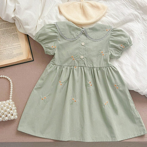 Baby Girl Romper and Party Dress with Embroidery - Summer Clothing for Young