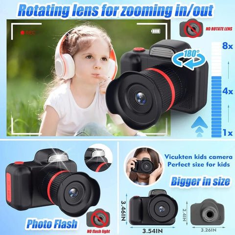 Kids Mini DSLR camera with Fun Filters & Easy Controls – Inspire Your Child’s Creativity! Teeny Pandas