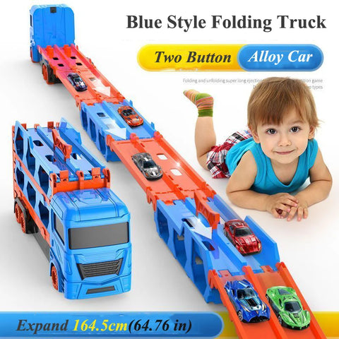 Ejection Race Track with Hauler Truck – Ultimate Adventure Toy for Kids Teeny Pandas