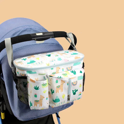 Colorful Universal Stroller Organizer - With Adjustable Straps! Teeny Pandas