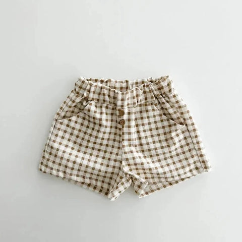 Summer Boys Casual Shorts – Comfortable Plaid Shorts for Toddlers and Kids