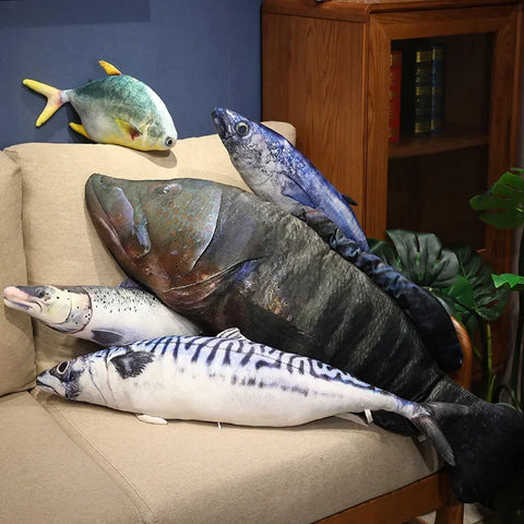 3D Simulation Fish Plush Toys – Creative Stuffed Fish Pillows