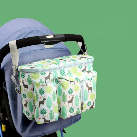 Colorful Universal Stroller Organizer - With Adjustable Straps! Teeny Pandas