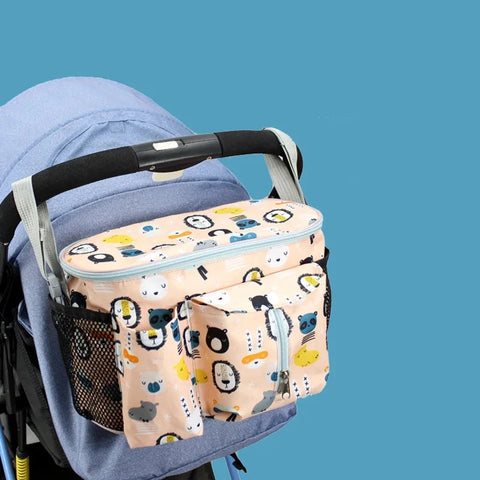 Colorful Universal Stroller Organizer - With Adjustable Straps! Teeny Pandas