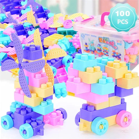 100Pcs DIY Creative Building Blocks - Assembling Construction Toys for Children!