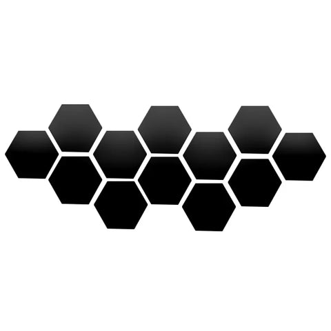 3D Hexagon Mirror Wall Stickers - Rose Gold DIY Home Decor